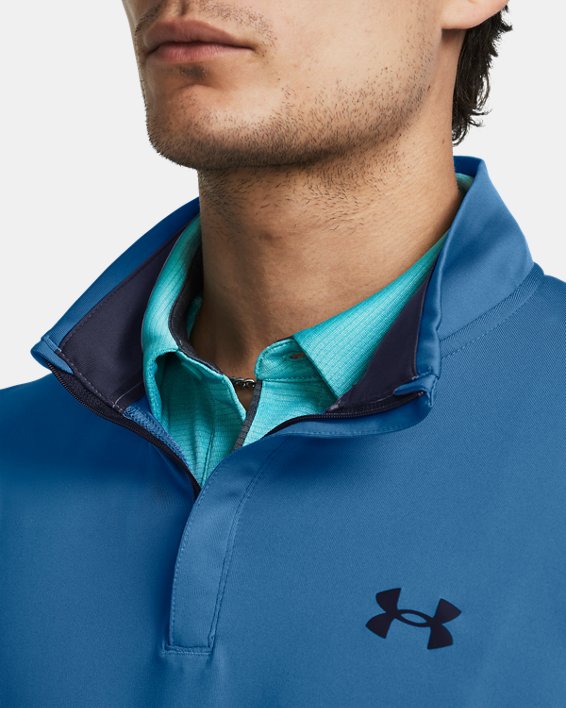 Camiseta con cremallera de ¼ UA Playoff para hombre, Blue, pdpMainDesktop image number 2